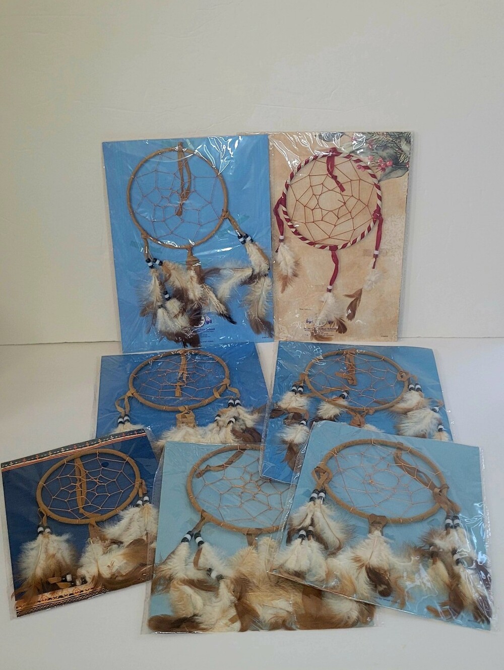 8x Dreamcatcher Authentic 5” Lakota Sioux Hanging St. Joseph's Indian School NEW